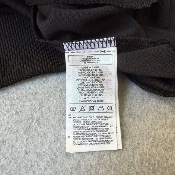 Adidas Mens Black Track Jacket Workout Athletic Full Zip 3 Stripes Size Large - Picture 15 of 16